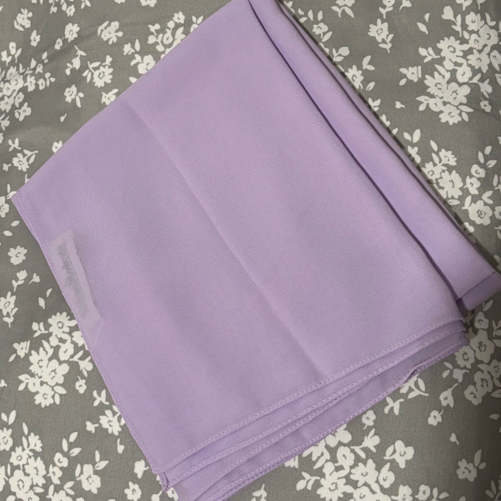 Purple chiffon scarf